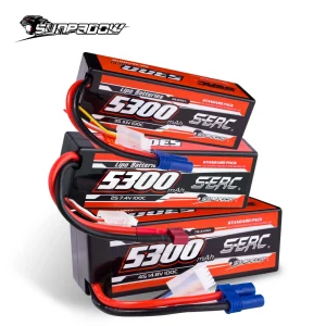SUNPADOW 2S 3S 4S 7.4V 11.1V 14.8V batteria Lipo spina EC5 5300mAh 100C per RC Car Plane DJI Truck Tank Buggy modelli di barche da corsa