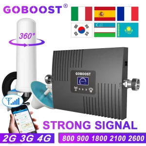 Amplificatore cellulare GOBOOST 2g 3g 4g Russia ripetitore GSM ripetitore di segnale cellulare 900 1800 2600 LTE amplificatore Internet cellulare