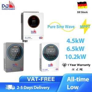 4.5KW 6.5KW 10.2KW Inverter solare Off Grid Inverter sinusoidale puro 24V 48V 230V con MPPT 150A Caricatore solare MAX PV 7200W 12KW Ingresso