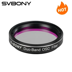 Filtro per telescopio Svbony SV220, H-Alpha e OIII, filtro nebuloso dual-band da 7 nm da 1,25″/2″, filtro per inquinamento da luce per astrofotografia