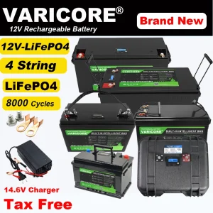VariCore 12.8V 310ah 280ah 180ah 120AH LiFePO4 Batteria 12V Al Litio Ferro Fosfato Batterie 8000 Cicli Touring car Golf cart