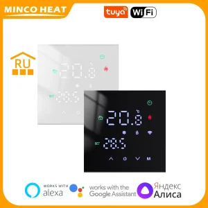 Nuovo M3H Tuya Smart WiFi Termostato per riscaldamento a pavimento 100 ~ 240V Programmabile Bianco Nero Controllo vocale Retroilluminazione regolabile