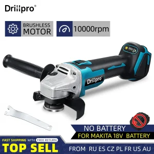 Smerigliatrice angolare senza fili da 125mm a 4 velocità variabile smerigliatrice da taglio fai-da-te utensili elettrici domestici fai-da-te per batteria Makita 18V