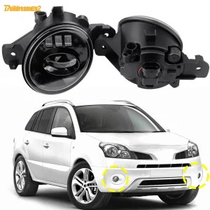 2 pezzi Car Driver + passeggero LED Lens fendinebbia DRL Daytime Running Lamp H11 per Renault Koleos HY 2008 2009 2010