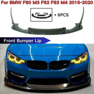 Per BMW F80 M3 F83 F82 M4 2015-2020 Paraurti anteriore Spoiler Splitter Body Kit Auto Accessori Stampa in fibra di carbonio Nero lucido