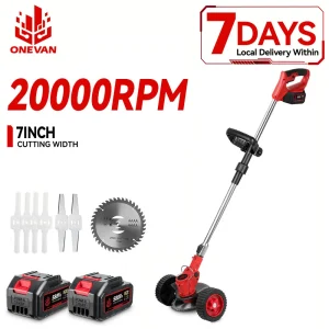 ONEVAN 7 Pollici Elettrico Pieghevole Rasaerba Cordless Tagliaerba Telescopico Regolabile Taglierina Da Giardino Per Makita Batteria Spille