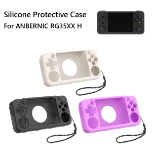 Custodia protettiva in silicone per console di gioco portatile retrò Anbernic RG35XX H Copertura antiurto antigraffio con cordino