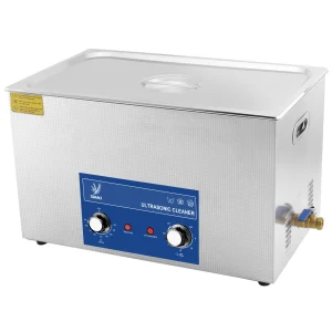 VEVOR Lavatrice Portatile 2-30L/40KHZ Pulitore a Ultrasuoni con Timer e Riscaldatore, per Pulizia Gioielli, Controllo a Manopola, Occhiali, Anelli