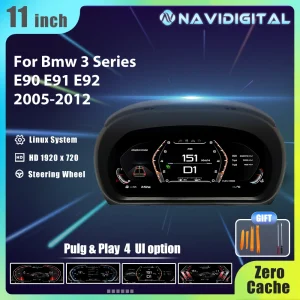 Navigital 11 ”pollici Lcd Cruscotto Per BMW Serie 3 E90 E91 E92 2005-2012 Anni Supporto Carplay Pannello Virtuele Cockpit tachimetro