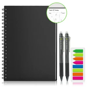 Taccuino cancellabile riutilizzabile HOMESTEC A4 con penna e tessuto Riscaldamento a microonde Blocco note impermeabile Ufficio Scuola Smart Notebook