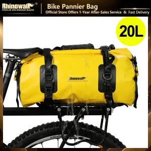 Rhinowalk 20L Borsa per bici Borsa per bagagliaio per bici MTB impermeabile Borsa per bagagliaio da viaggio posteriore Sedile da sella portatile Accessori per ciclismo