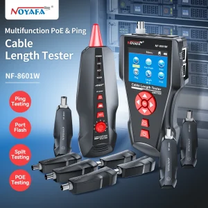 NOYAFA NF-8601W Tester di lunghezza del cavo di rete Tester POE/PING Localizzatore di linea multiuso con localizzatore di rete di linea remota da 8 pezzi