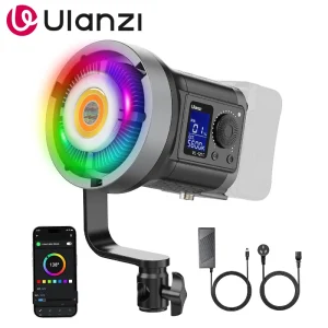 Ulanzi 120W COB Luce video 2700-6500K RGB Luce fotografica a colori LED per studio fotografico Film Fotocamera Riprese in vita