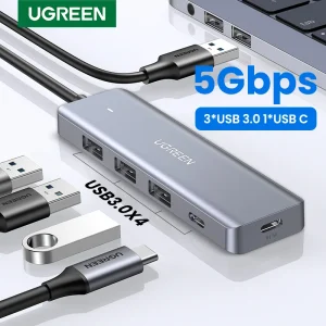 UGREEN USB HUB 4 porte USB-A Splitter Adattatore espansore USB ultrasottile per tastiera mouse MacBook Accessori per laptop XBOX PS5