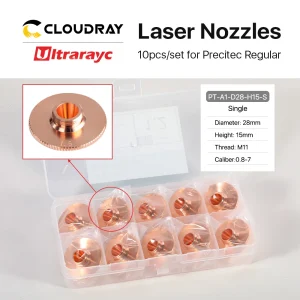 Ultrarayc 10 pz/set Ugello Laser Singolo Doppio Strati Cromati D28 Calibro 0.8-6.0mm per Precitec WSX Testa di Taglio In Fibra