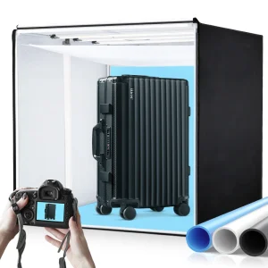 Kit scatola fotografica per Studio fotografico, 120x100x120cm grande tavolo professionale 0-100% luminosità 3 luci a LED scatola di illuminazione fotografica