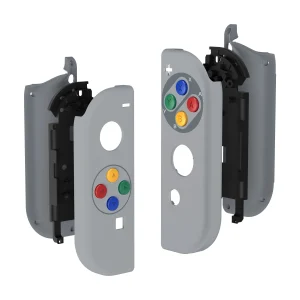 eXtremeRate Custodia Shell con set completo di pulsanti per Nintendo Switch JoyCon e OLED Joycon – SFC SNES Classic EU