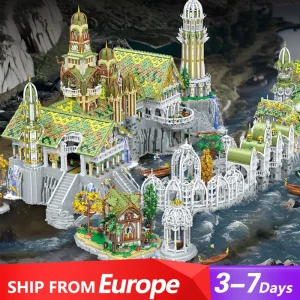 Film Il Signore degli Anelli Elfo Rivendell Building Blocks MOC Il Valle Crepuscolare Edifici Modulari Modello di Mattoni Puzzle Giocattoli