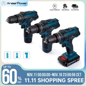 Nuovo stile 21V 16.8V 12V cacciavite elettrico a batteria 3 funzioni trapano a percussione Wireless Mini trapano a mano di ricarica della batteria al litio