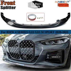 Protezione dello Spoiler del labbro del paraurti anteriore in fibra di carbonio per G22 G23 430i 440i M440i 2020-2022 Coupe M Performance Style