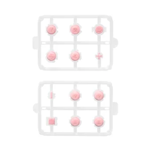 EXtremeRate sostituzione ABXY Direction Home Capture +-pulsanti Jelly per Nintendo Switch e OLED Joycon-rosso pallido