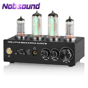 Nobsound T9 Mini 6E2 MM/MC Phono Stage Giradischi Preamplificatore HiFi Stereo Audio Tubo a Vuoto Preamplificatore Dekstop Amplificatore per Cuffie