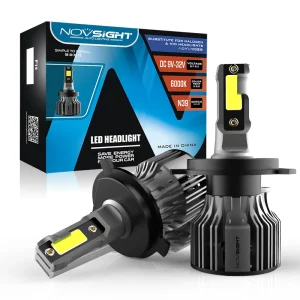NOVSIGHT faro per Auto Led H4 H1 H3 H7 H11 H8 H9 9005 9006 9007 9012 fendinebbia 72W 10000LM 6000K fari per Auto
