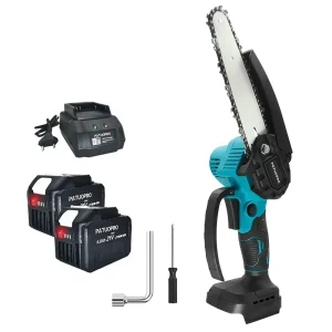 Sega a catena elettrica senza spazzole da 6 pollici Sega a catena portatile senza fili per rami di albero Motosega per lavorazione del legno Attrezzo da giardino per batteria Makita 18V