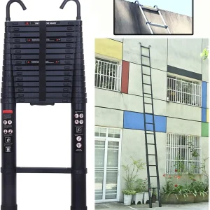 DayPlus Scaletta telescopica da 3,2-6,2 M con kit gancio per tetto Portatile in alluminio multiuso pieghevole portatile resistente allungabile