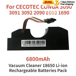 Batteria di ricambio Conga 3090 CECOTEC per CONGA 3091 3092 1690 2090 6800mAh 14.4V Accessori e ricambi per robot aspirapolvere