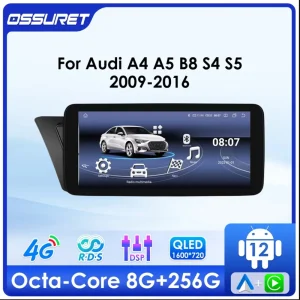 Android 13 Autoradio Carplay Per Audi A4 A5 B8 S4 S5 2009-2016 Auto Multimedia 4G Carplay GPS navi auto sistema intelligente Stereo