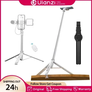 Treppiede per telefono con selfie stick Ulanzi TT88 da 1,44 M con morsetto magnetico Treppiede di estensione remota wireless per LiveStreaming Vlog