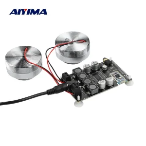 AIYIMA Vibrazione Gamma Completa Altoparlante + Amplificatore + Spina Audio da 2 Pollici Mini Portatile 4/8 Ohm 20/25W Altoparlanti a Risonanza Fai da Te Bluetooth