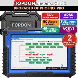 TOPDON Phoenix XLink Car OBD2 Diagnostica Tutti i sistemi Programmazione basata su cloud Scanner bidirezionale Strumento di scansione ECU