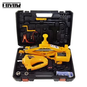 Kit Jack per auto elettrica per auto 12V presa a forbice chiave a percussione Flash incorporato strumento di emergenza a LED Kit di riparazione pneumatici Jack di sollevamento