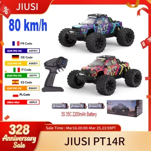 JIUSI PT14R MT14R 1/14 4WD RC Auto 80 km/h Brushless 2.4G Auto da corsa telecomandata Ad alta velocità Fuoristrada RC Truck 3S 35C 2200mAh