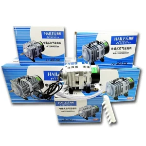Hailea 220v Compressore d’aria per accessori per acquari 70L/MIN Pompa elettromagnetica Accessori per acquari Aeratore per acquario per animali domestici