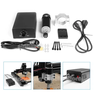 Twotrees 500W Kit motore mandrino raffreddato ad aria 12000RPM Er11 Motore mandrino mandrino con alimentatore per incisore di fresatura CNC TTC450