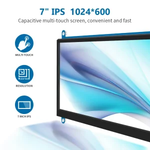 Monitor touchscreen Raspberry Pi Display HDMI da 7 pollici 1024×600 Compatibile con AIDA Ras Pi 4 3B+ 3B 2B BB Black Banana Pi