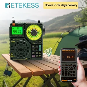 Retekess TR112 Radio Ricevitore radio AM FM portatile Radioamatori Radio ad onde corte amatoriale di emergenza SW AIR Band VHF WB Sveglia