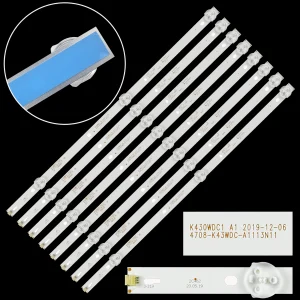 Striscia di retroilluminazione a LED 3 lampade per 4708-K43WDC-A3113N11 LE43E6850 K430WDC1 L43E6800 43HFF5952/T3 43PFS4012/12 43L1600C 43PFF3012/T3