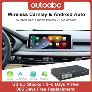 AUTOABC Wireless CarPlay per BMW X5 F15 F85 X6 F16 F86 X1 F48 2010-2017 NBT/CIC con Mirror Link AirPlay Car Play Android Auto