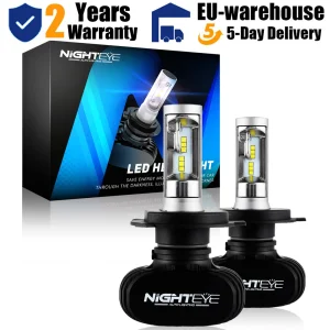 NIGHTEYE Faro Fendinebbia H11 H1 H7 H4 9005 9006 50W 8000LM 6500K LED Kit di conversione fari per auto Lampadina Super Bright Car Light