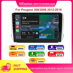 ESSGOO 9 pollici Schermo tattile HD Android14 Navigazione GPS Controllo al volante Bt FM Connessione WiFi USB Per Ford Fiesta MK5 2002-2008 Autoradio Mirror Link CarPlay wireless Android Auto Lettore