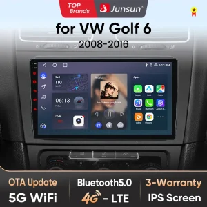 Junsun AI 4G LTE Wireless CarPlay Android Auto Autoradio Per VW Volkswagen Golf 6 2008 2009 2010-2016 GPS Navi BT DSP RDS FM
