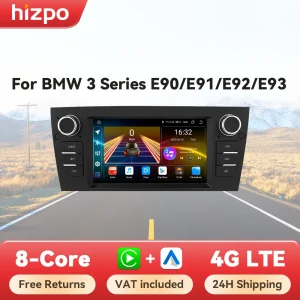 Hizpo 7 “Wireless Apple CarPlay Android Auto per BMW serie 3 E90 E91 E92 E93 2006-2012 sistema per Auto schermo multimediale GPS