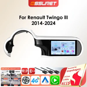 2 Din Android autoradio lettore multimediale per Renault Twingo 3 forte 2014 – 2024 Car Audio schermo da 9 pollici Wireless Carplay GPS Stere