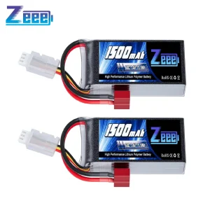2 pezzi Zeee 2S 1500mAh batteria Lipo 7.4V 60C con spina Deans per FPV Drone Barca RC Auto da corsa Hobby parti del modello Lipo specializzato