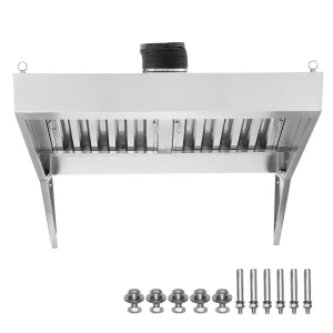 SucceBuy 4/5/6/7/8/9FT Cappa di scarico commerciale 201 in acciaio inossidabile Cappa da cucina sotto l’armadio Cappa da cucina Cappa di sfiato da cucina Nastro