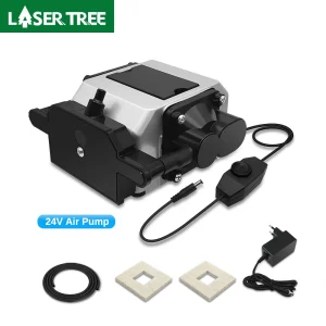 LASER TREE nuovo compressore a basso rumore della pompa dell’aria elettromagnetica 24V con flusso d’aria regolabile per l’assistenza all’aria della testa Laser
